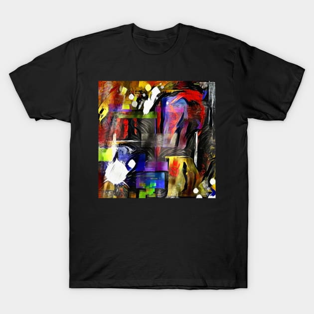 Colorful abstract painting T-Shirt by rolffimages